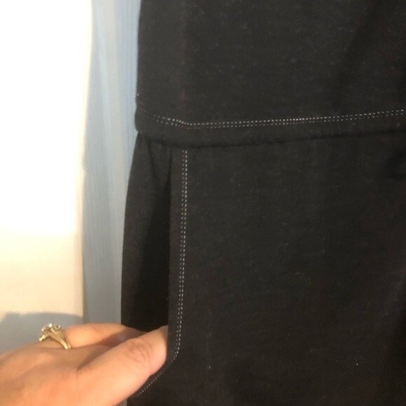 MAX EDITION Weekend Medium Belted Vest Black White Drawstring Waist Marled Knit - Picture 2 of 7